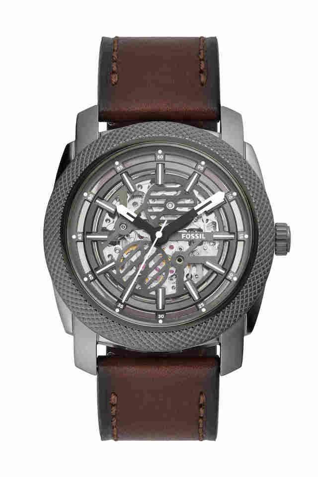 Buy FOSSIL Machine 45 mm Grey Dial Leather Analogue Wrist Watch for Men ME3254I Shoppers Stop
