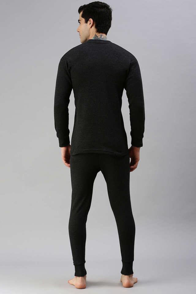 Buy Lux Cottswool Black Thermal Clothing Set - Thermal Set for Men 1813075