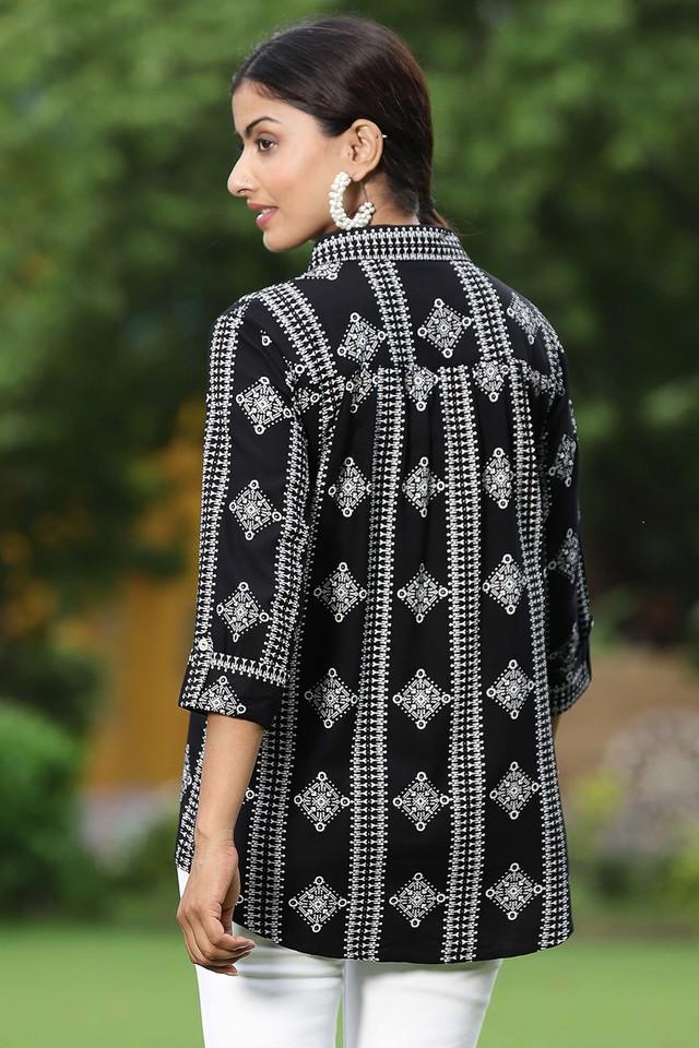 Update 90+ black collar neck kurtis best thtantai2