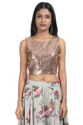 rose gold sequin top