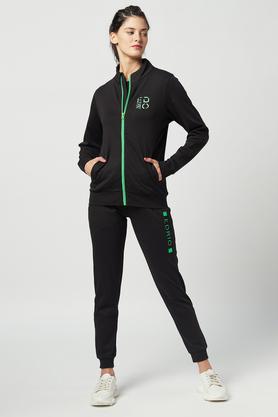 Buy EDRIO Solid Cotton Regular Fit Women's Tracksuit