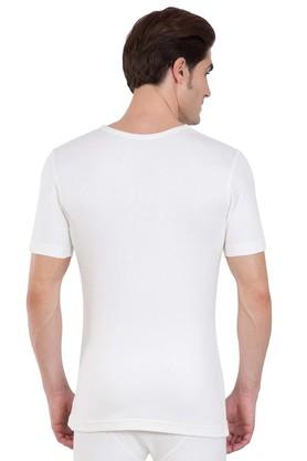 Buy JOCKEY Off White Men's Round Neck Solid Thermal Vest