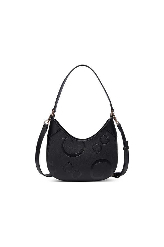 Melrose Solid PU Zipper Closure Women s Sling Bag