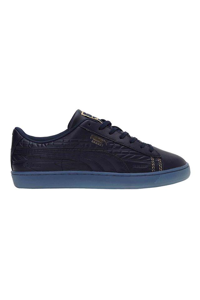 puma blue leather shoes