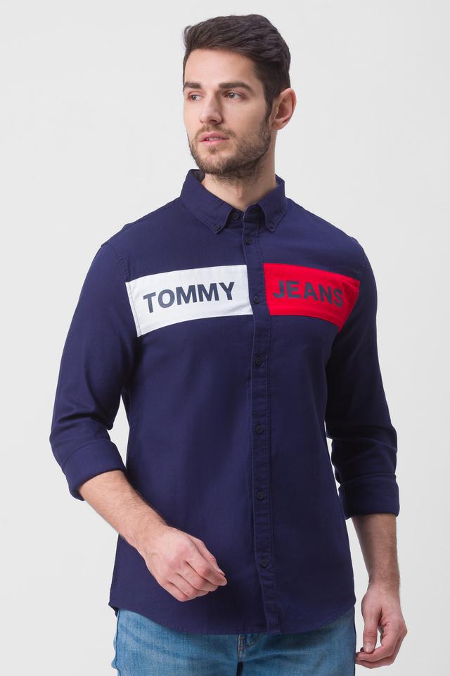 Buy TOMMY HILFIGER undefined Solid Cotton Slim Mens Casual Shirt Shoppers Stop