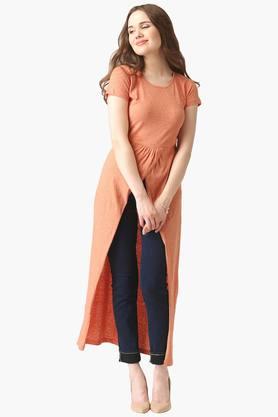 Front slit maxi clearance top