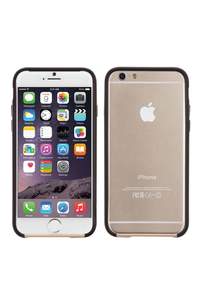 Buy Stuffcool Hula Tough Frame Bumper Case Cover For Apple Iphone 6 6s Gold Black Shoppers Stop
