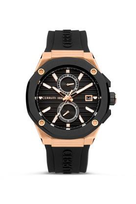 Buy CERRUTI 1881 Razzuolo 45.5 x 54.3 mm Black Dial Silicone Analog ...