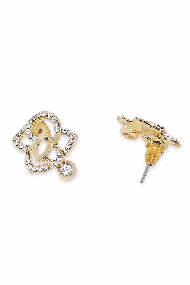 Buy BELLEZIYA Stone Embedded Gold Finish Stud Earrings Shoppers Stop