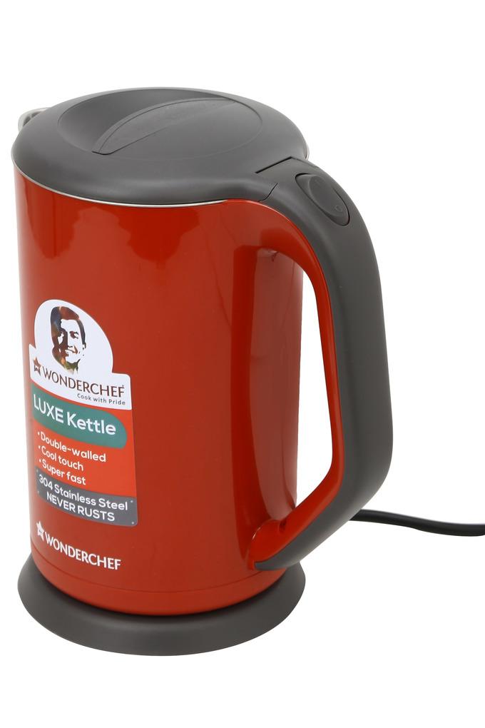 United Electric Kettle 1.8 Litre Red/Silver (Inside Steel Body & Wire