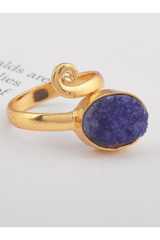 Buy TISTABENE Comtemporary Golden Designer Blue Stone Cocktail