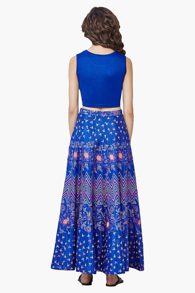 Blue skirt outlet ethnic