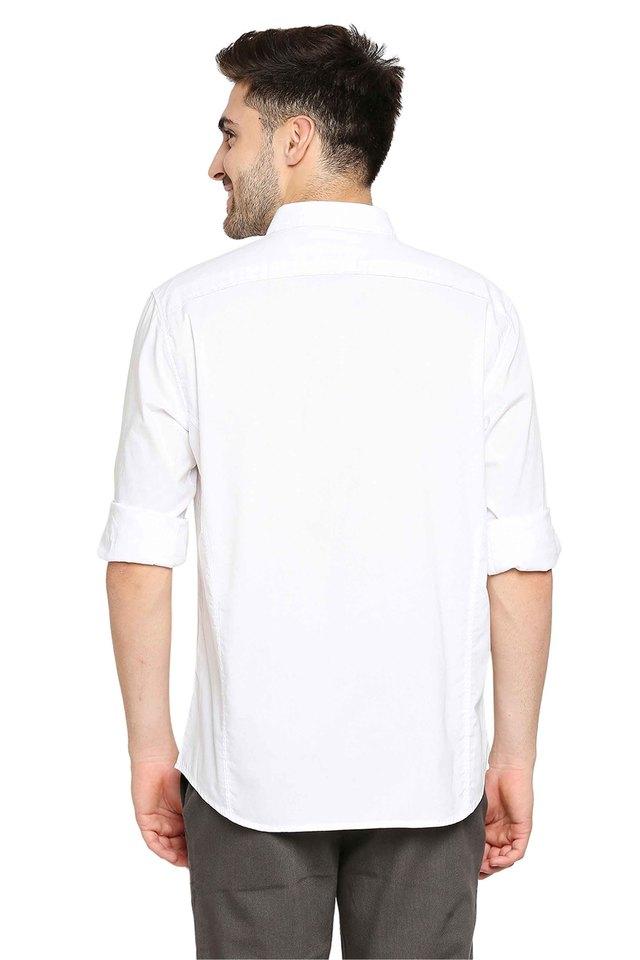 Buy BASICS Solid Cotton Slim Fit Mens Casual Shirt Shoppers Stop