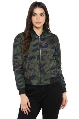 Womens camouflage bomber on sale jacket