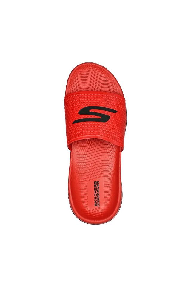 Buy SKECHERS Red Go Recover Synthetic Leather Regular Slipon Mens