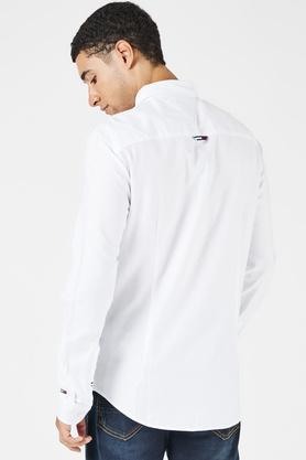 Solid Cotton Slim Mens Casual Shirt