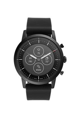 Buy FOSSIL Mens Black Dial Silicon Hybrid Watch FTW7010