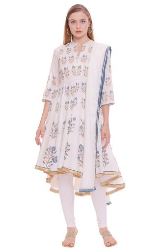 biba white anarkali