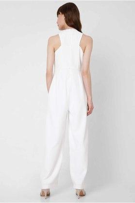 Solid store white jumpsuit