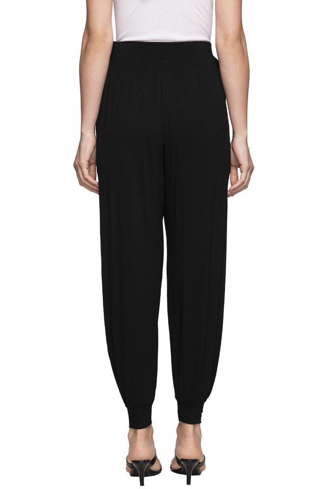 Buy GO COLORS Black Womens Solid Harem Pants