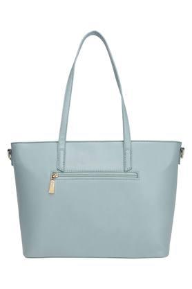 Buy CERIZ Blue Womens Zip Closure Tote Handbag Shoppers Stop