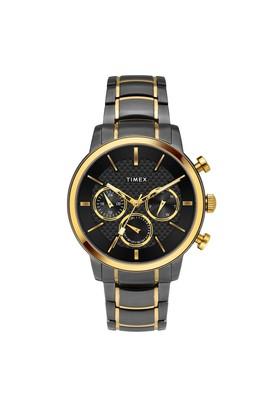 Timex black sale and gold watch