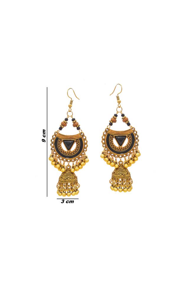 Golden clearance oxidised earring