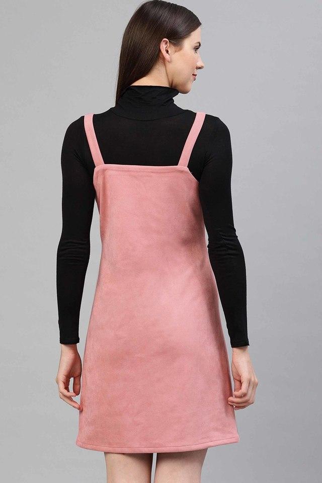 Pink 2024 pinafore dress