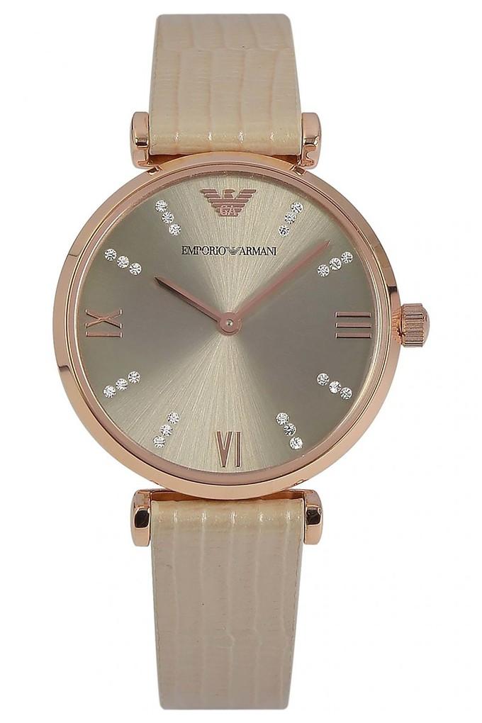 Buy EMPORIO ARMANI Womens Gianni Analogue Leather Watch AR1681