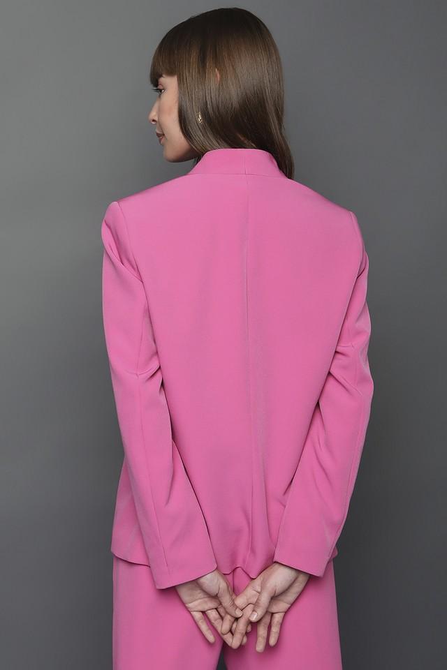 Buy VERO MODA Pink Solid Collared Polyester Women's Formal Wear