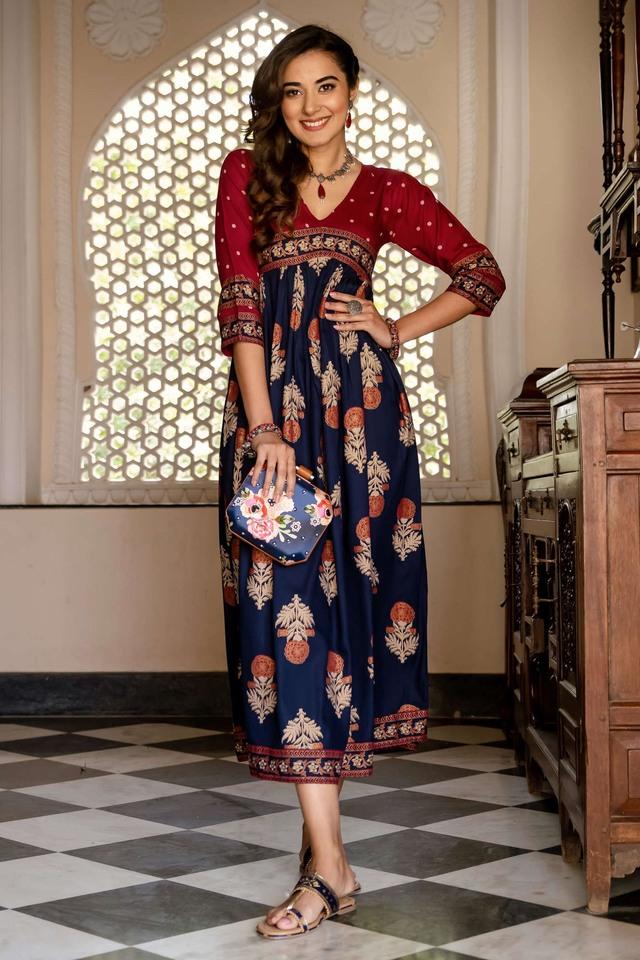 Blue ethnic clearance gown