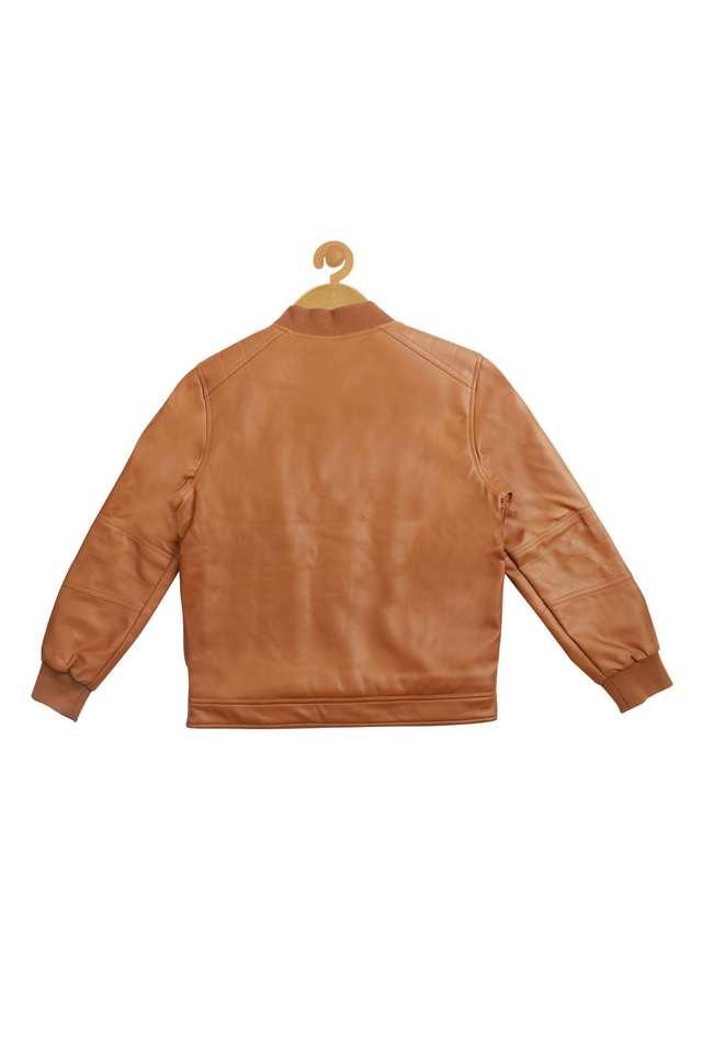 Buy RUFF Tan Solid Blended Fabric Regular Fit Boys Jacket Shoppers Stop