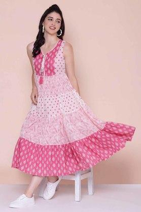 BIBA - Pink Ethnic Dresses - 4