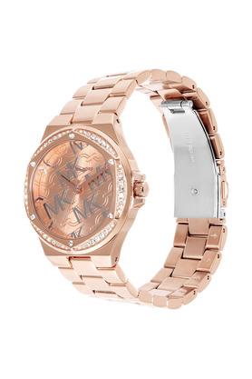 Lennox 37 mm Rose Gold Dial Stainless Steel Analog Watch For Women MK7405