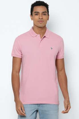 Buy AMERICAN EAGLE Pink Solid Cotton Stretch Slim Fit Men s T