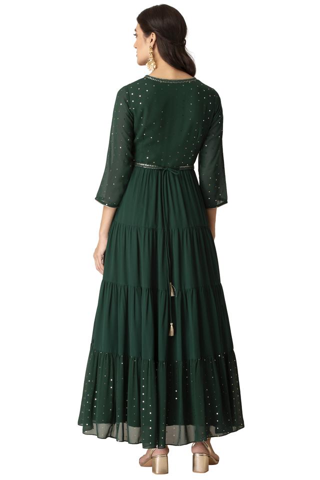 indya Women Ethnic Dress Green Dress - Buy indya Women Ethnic Dress Green  Dress Online at Best Prices in India | Flipkart.com