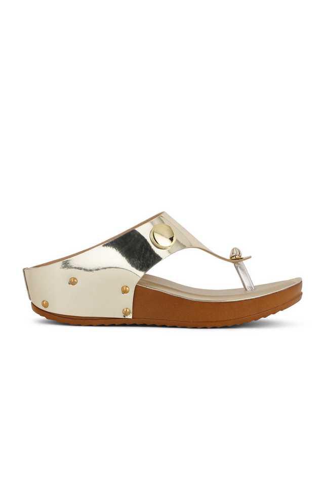 Casual sales gold sandals