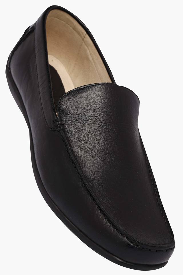 Buy WOODLAND Black Mens Leather Slipon Loafers Shoppers Stop