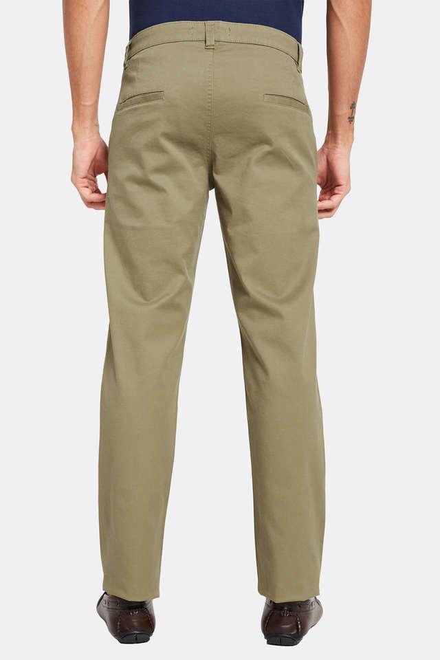 Buy WROGN Solid Cotton Slim Fit Men's Trouser | Shoppers Stop