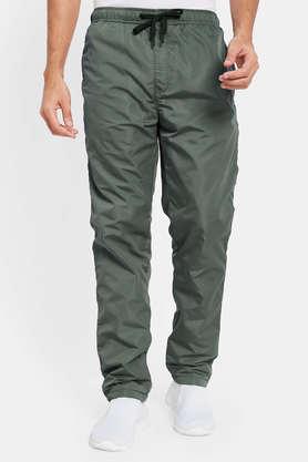 The Souled Store Men Original Solid Light Olive Cargo Pants