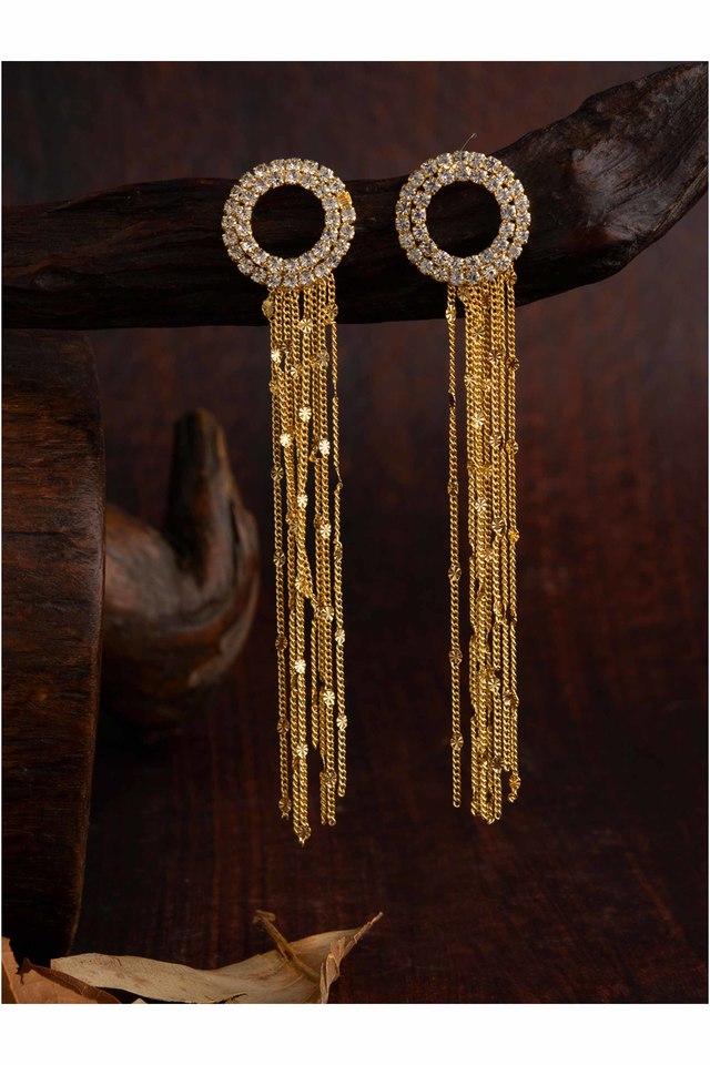 Pearl Tassel Earrings Design Asymmetric Chain Rhinestone Ear Wire -  Walmart.com