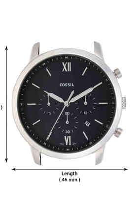 Buy FOSSIL Mens 44 mm Neutra Chrono Black Dial Leather Chronograph