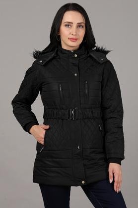 Buy FRATINI Solid Regular Neck Polyester Womens Winter Wear Jacket