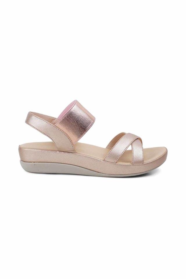 Synthetic Leather Slip On Womens Casual Sandals