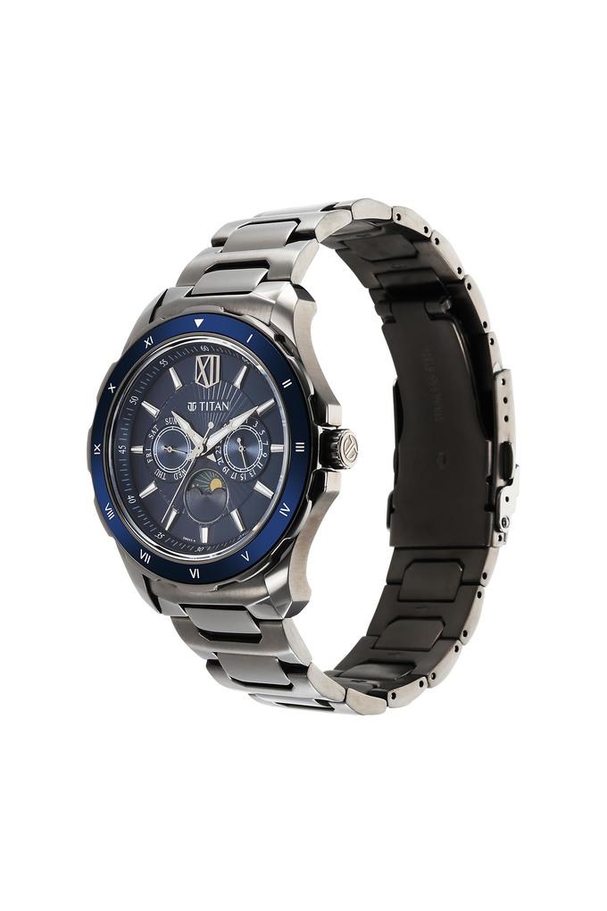 Buy Online Titan Opulent Blue Dial Quartz Multifunction Stainless