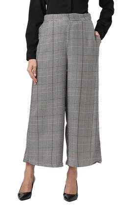 Checkered on sale print trousers