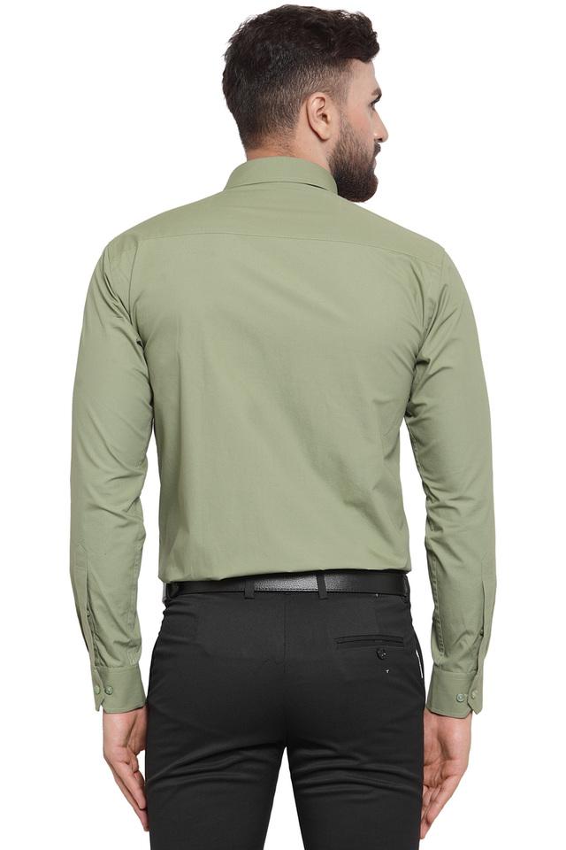 solid green shirt