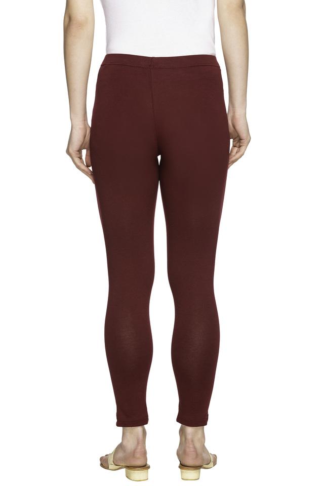 Buy Magenta Leggings for Women by GO COLORS Online | Ajio.com