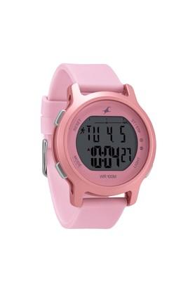 Fastrack Street Line DigitalPink Dial Silicone Strap Watch for Girls