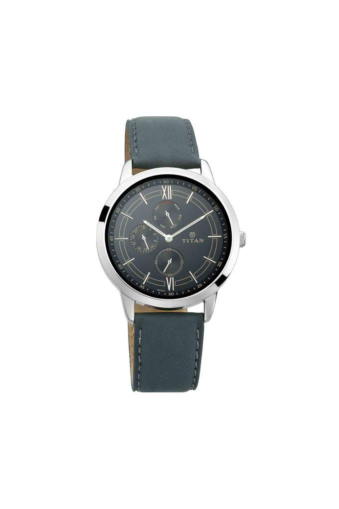 Buy TITAN Mens 11.2 mm NEO IV Black Dial Leather Analogue Watch -  NM1805NL01